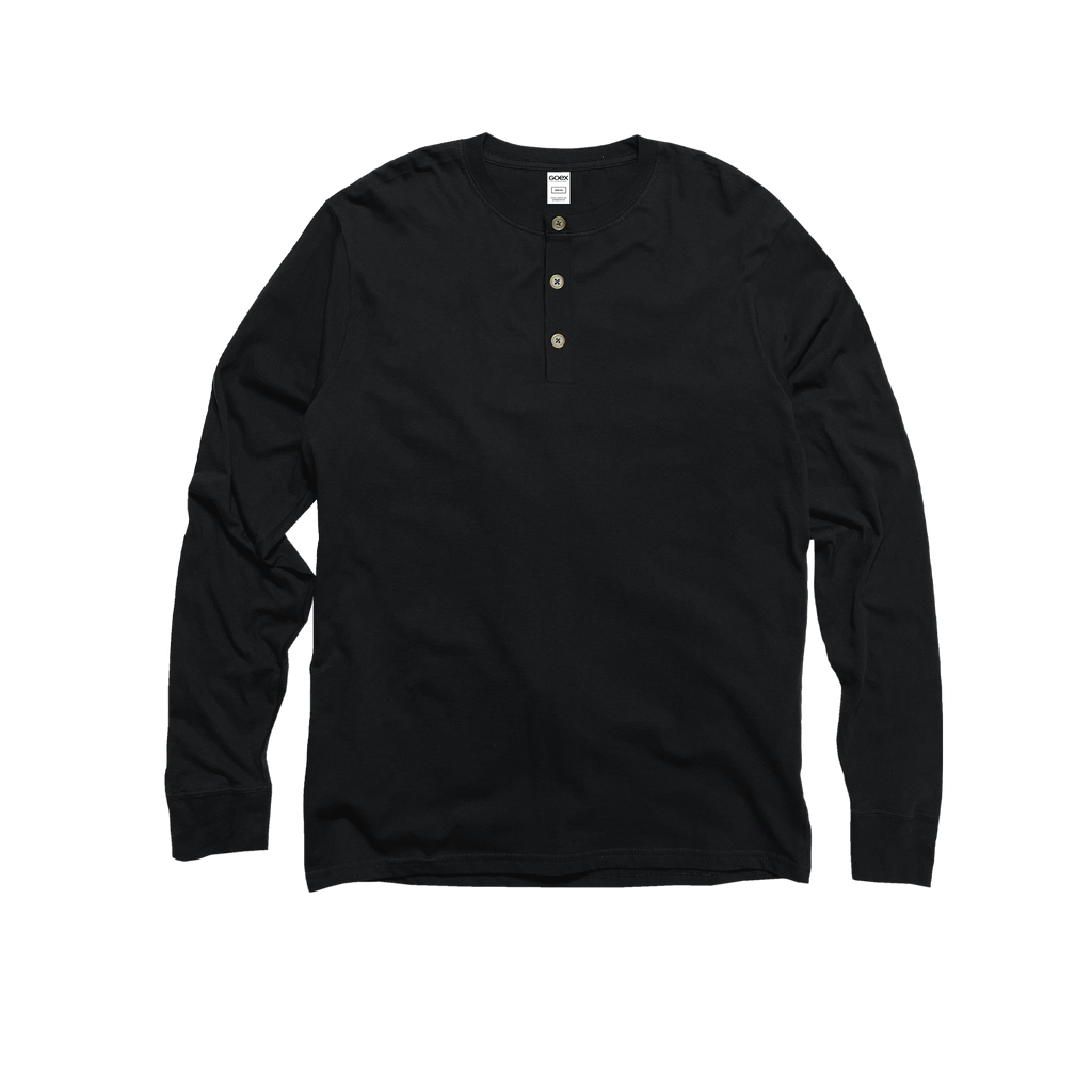 Unisex Long Sleeve Eco Cotton Henley