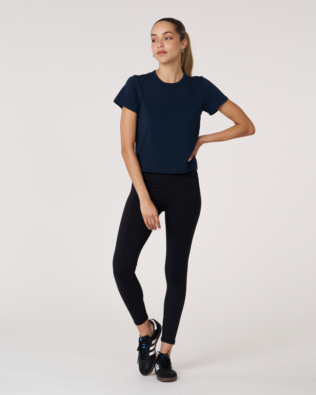 Rebody Essentials Short Sleeve Crop Tee