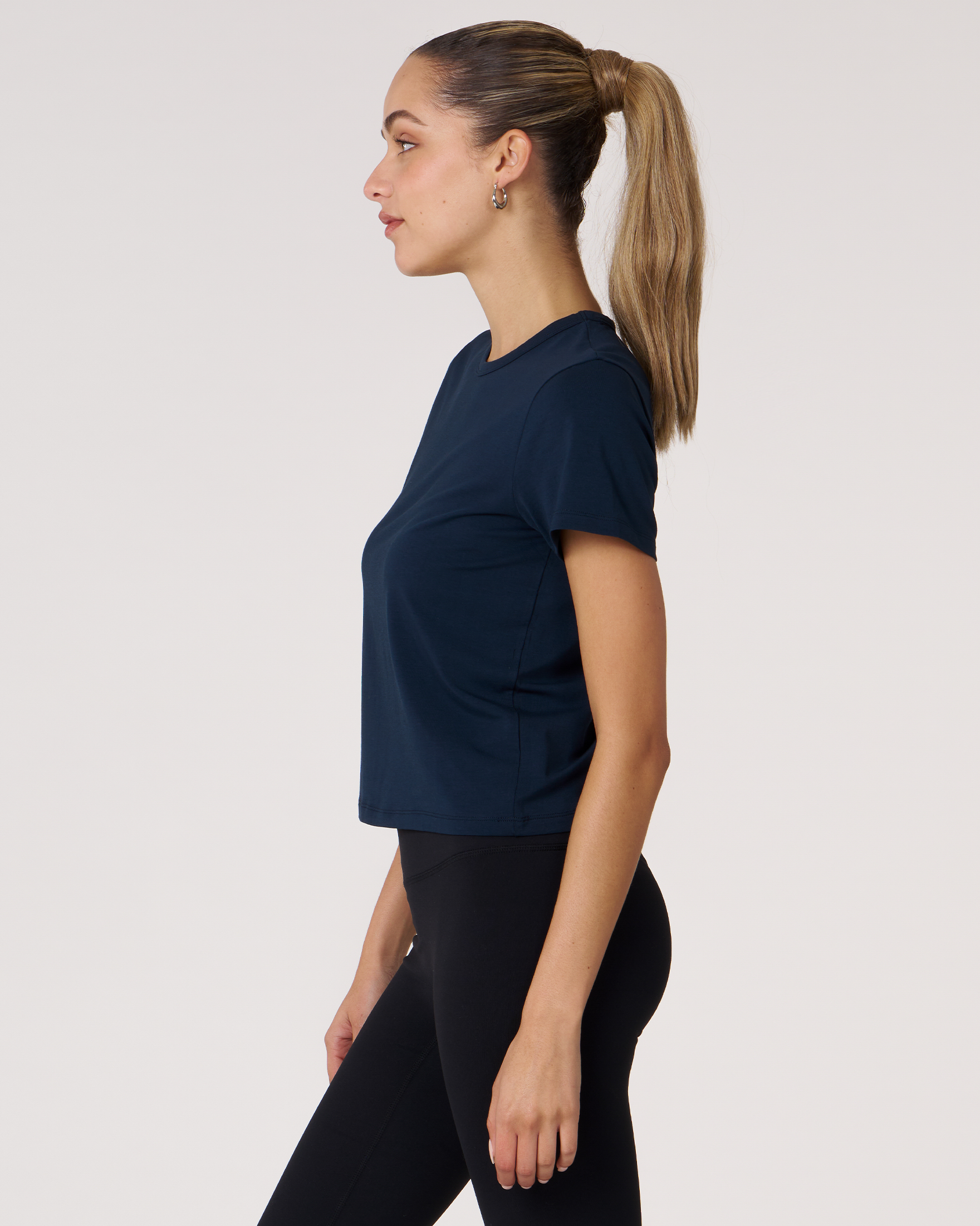 Rebody Essentials Short Sleeve Crop Tee