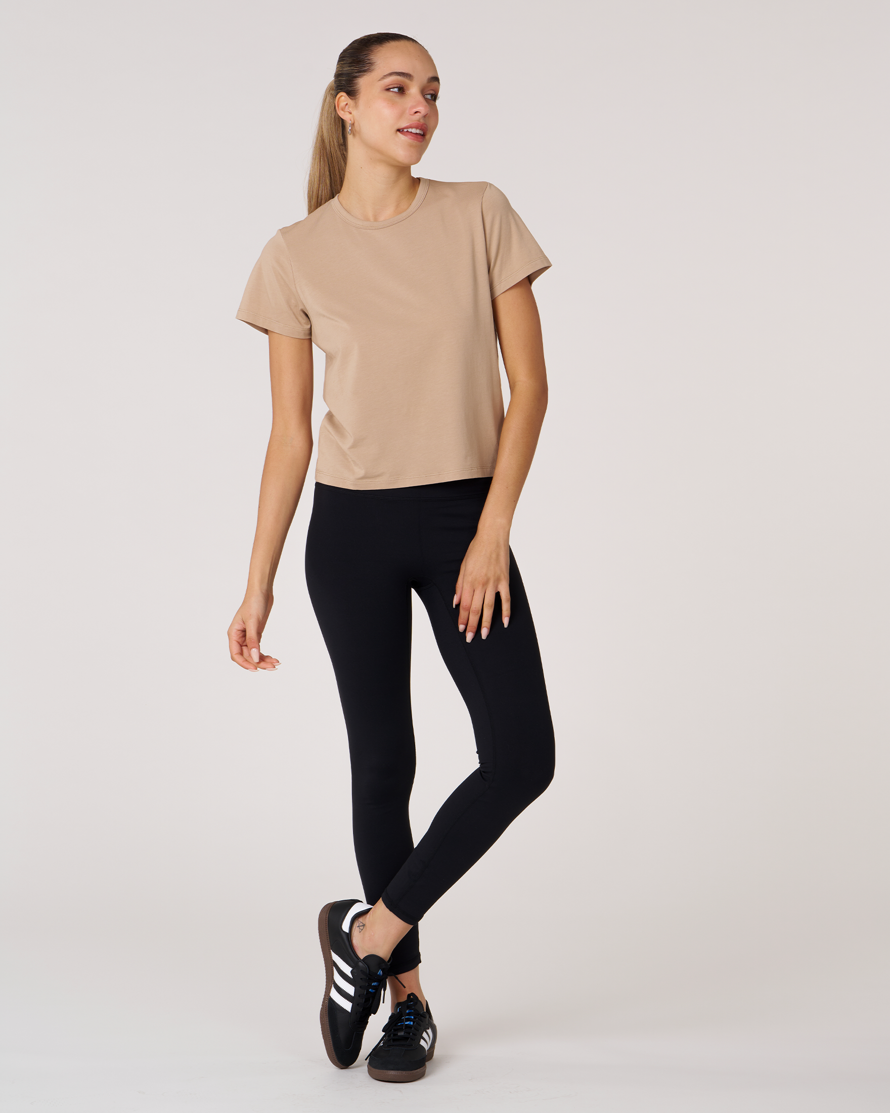 Rebody Essentials Short Sleeve Crop Tee