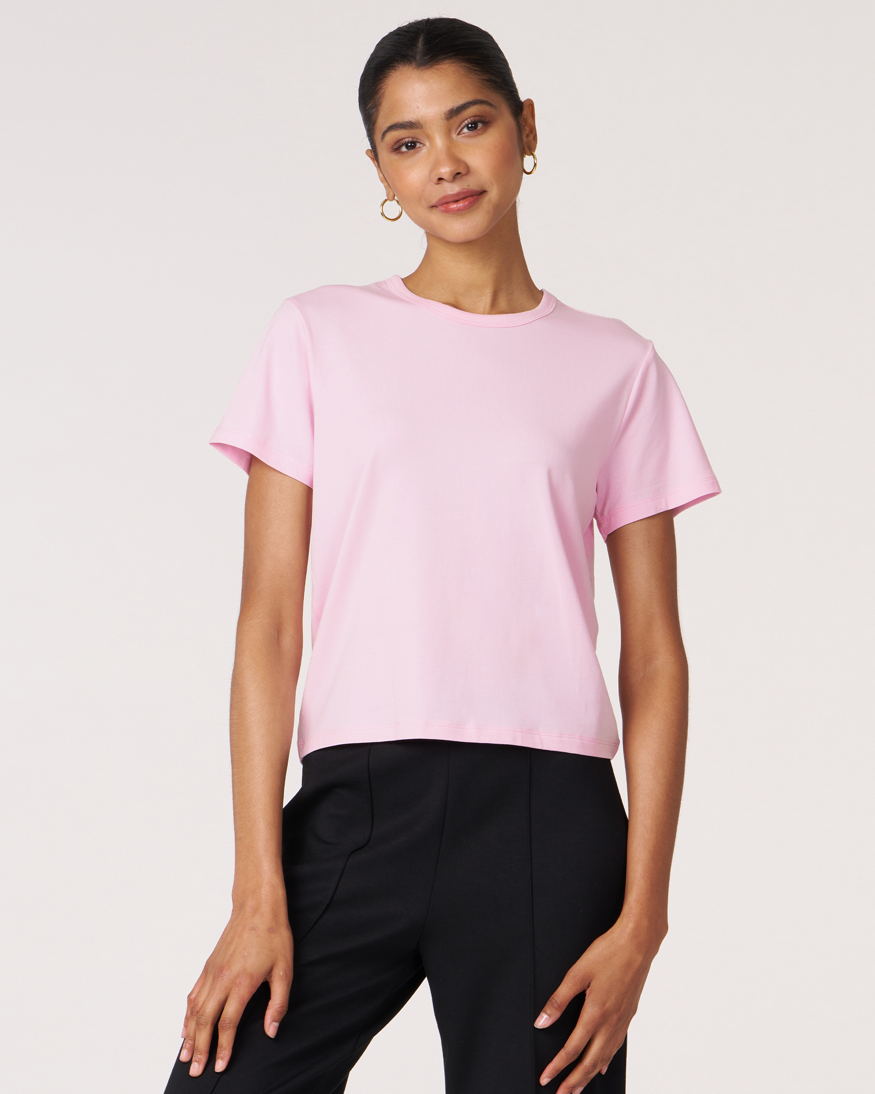 Rebody Essentials Short Sleeve Crop Tee